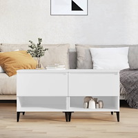 vidaXL Sidobord 2 st vit 50x46x50 cm konstruerat trä