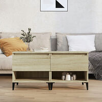vidaXL Sidobord 2 st sonoma-ek 50x46x50 cm konstruerat trä