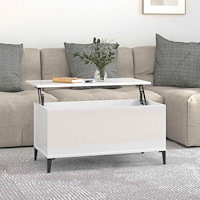 vidaXL Soffbord vit högglans 90x44,5x45 cm konstruerat trä