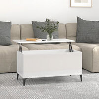 vidaXL Soffbord vit högglans 90x44,5x45 cm konstruerat trä