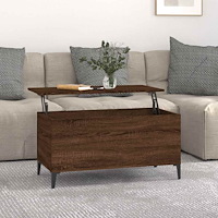 vidaXL Soffbord brun ek 90x44,5x45 cm konstruerat trä