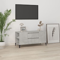 vidaXL Tv-bänk betonggrå 102x44,5x50 cm konstruerat trä