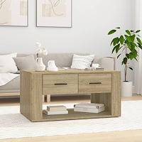 vidaXL Soffbord sonoma-ek 80x50x40 cm konstruerat trä