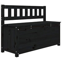 vidaXL Bänk svart 110x41x76,5 cm massiv furu