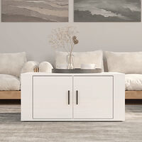 vidaXL Soffbord vit högglans 80x50x36 cm konstruerat trä