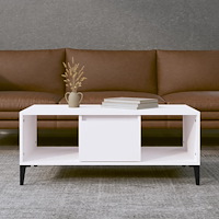 vidaXL Soffbord vit 90x50x36,5 cm konstruerat trä