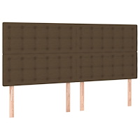 vidaXL Ramsäng med madrass mörkbrun 180x200 cm tyg