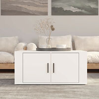 vidaXL Soffbord vit 80x50x36 cm konstruerat trä