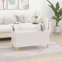 vidaXL Soffbord vit högglans 90x44,5x45 cm konstruerat trä