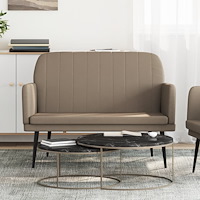 vidaXL Bänk cappuccino 107x80x81 cm konstläder