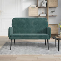 vidaXL Bänk mörkgrön 108x79x79 cm sammet