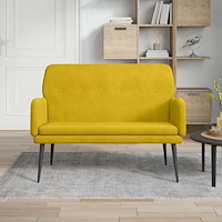 vidaXL Bänk gul 108x79x79 cm sammet