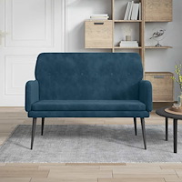 vidaXL Bänk blå 108x79x79 cm sammet