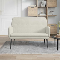 vidaXL Bänk gräddvit 108x79x79 cm sammet