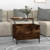 vidaXL Soffbord rökfärgad ek 60x44,5x45 cm konstruerat trä