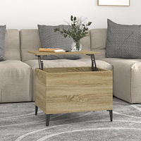 vidaXL Soffbord sonoma-ek 60x44,5x45 cm konstruerat trä