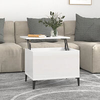 vidaXL Soffbord vit högglans 60x44,5x45 cm konstruerat trä