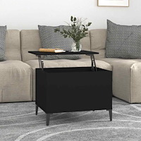 vidaXL Soffbord svart 60x44,5x45 cm konstruerat trä