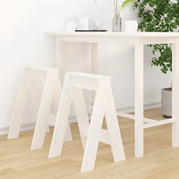 vidaXL Pallar 2 st vit 40x40x60 cm massiv furu