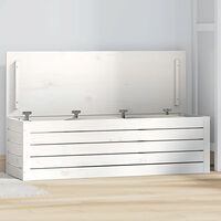 vidaXL Förvaringslåda vit 109x36,5x33 cm massiv furu