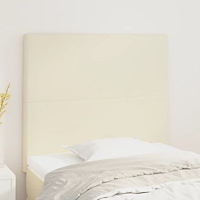 vidaXL Sänggavel krämfärgad 80x5x118/128 cm konstläder