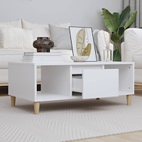 vidaXL Soffbord vit 90x50x36,5 cm konstruerat trä