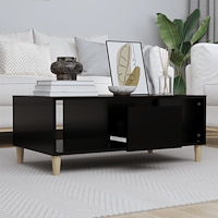 vidaXL Soffbord svart 90x50x36,5 cm konstruerat trä