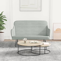 vidaXL Bänk ljusgrå 110x76x80 cm sammet