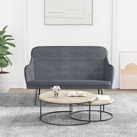 vidaXL Bänk mörkgrå 110x76x80 cm sammet