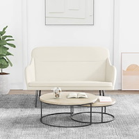 vidaXL Bänk gräddvit 110x76x80 cm sammet