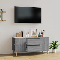 vidaXL Tv-bänk grå sonoma 102x44,5x50 cm konstruerat trä