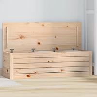 vidaXL Förvaringslåda 109x36,5x33 cm massiv furu