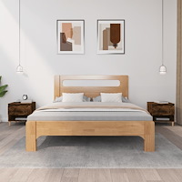 vidaXL Sängbord 2 st rökfärgad ek 50x46x50 cm konstruerat trä