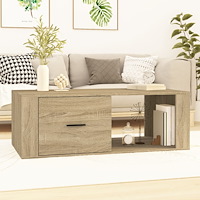 vidaXL Soffbord sonoma-ek 100x50,5x35 cm konstruerat trä