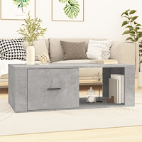 vidaXL Soffbord betonggrå 100x50,5x35 cm konstruerat trä