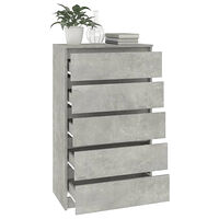 vidaXL Byrå betonggrå 60x36x103 cm konstruerat trä