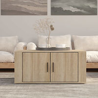 vidaXL Soffbord sonoma-ek 80x50x36 cm konstruerat trä