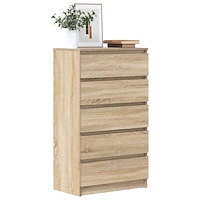 vidaXL Byrå sonoma-ek 60x36x103 cm konstruerat trä