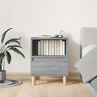 vidaXL Sängbord grå sonoma 40x35x50 cm