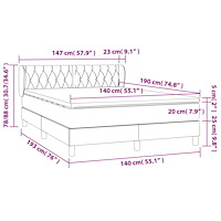 vidaXL Ramsäng med madrass blå 140x190 cm tyg