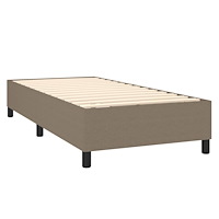 vidaXL Ramsäng med madrass taupe 90x190 cm tyg