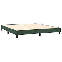 vidaXL Ramsäng med madrass mörkgrön 180x200 cm sammet