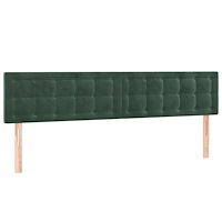 vidaXL Ramsäng med madrass mörkgrön 180x200 cm sammet