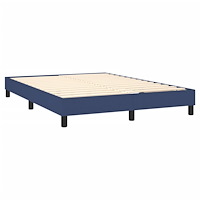 vidaXL Ramsäng med madrass blå 140x190 cm tyg