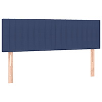 vidaXL Ramsäng med madrass blå 140x190 cm tyg