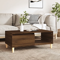 vidaXL Soffbord brun ek 90x50x36,5 cm konstruerat trä
