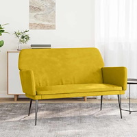vidaXL Bänk gul 108x79x79 cm sammet