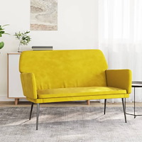 vidaXL Bänk gul 108x79x79 cm sammet
