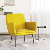 vidaXL Fåtölj gul 62x79x79 cm sammet