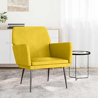 vidaXL Fåtölj gul 62x79x79 cm sammet